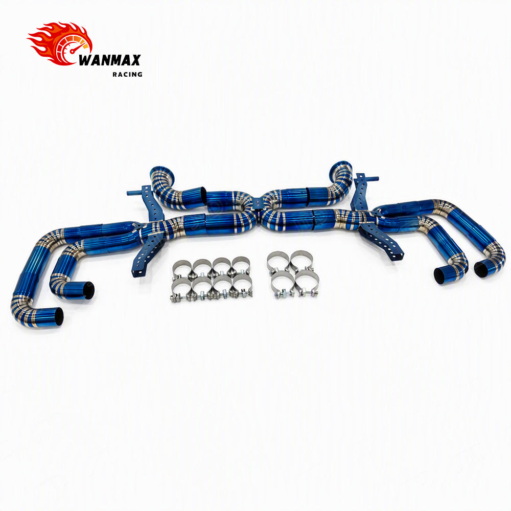 Titanium/Stainless Steel Catback Exhaust System for Audi R8 V10 5.2L 2017 Performance Mid Rear Exhaust Pipes