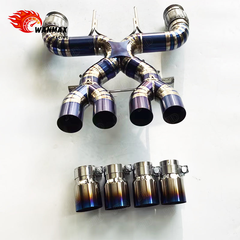 For McLaren 720S Performance Upgrade 765LT Style Burnt Blue Titanium Exhaust System Lightweight Exhaust Conversion