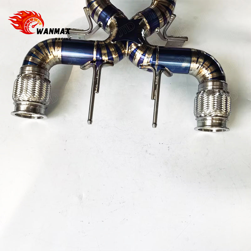 For McLaren 720S Performance Upgrade 765LT Style Burnt Blue Titanium Exhaust System Lightweight Exhaust Conversion