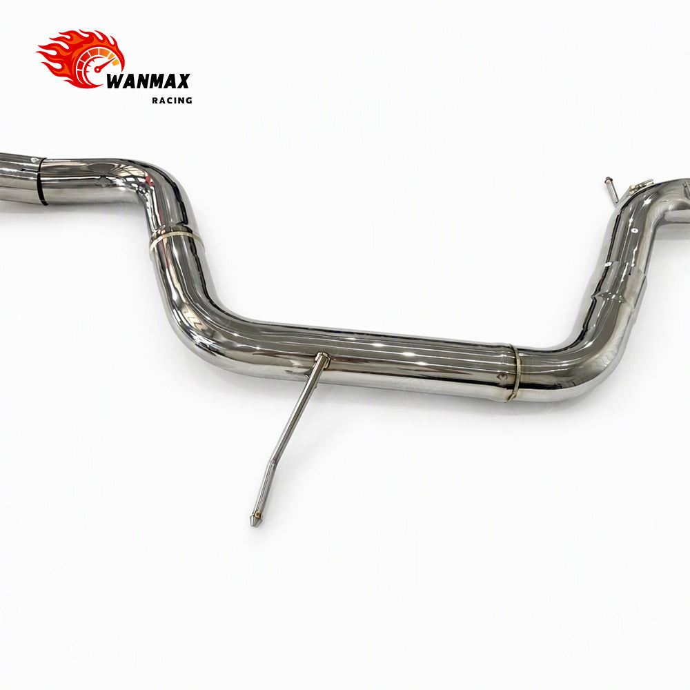 Premium Stainless Steel Catback Exhaust System for VW Golf MK8 MK8.5 GTI 2.0T 2021+ Straight-Through with Silver Tips