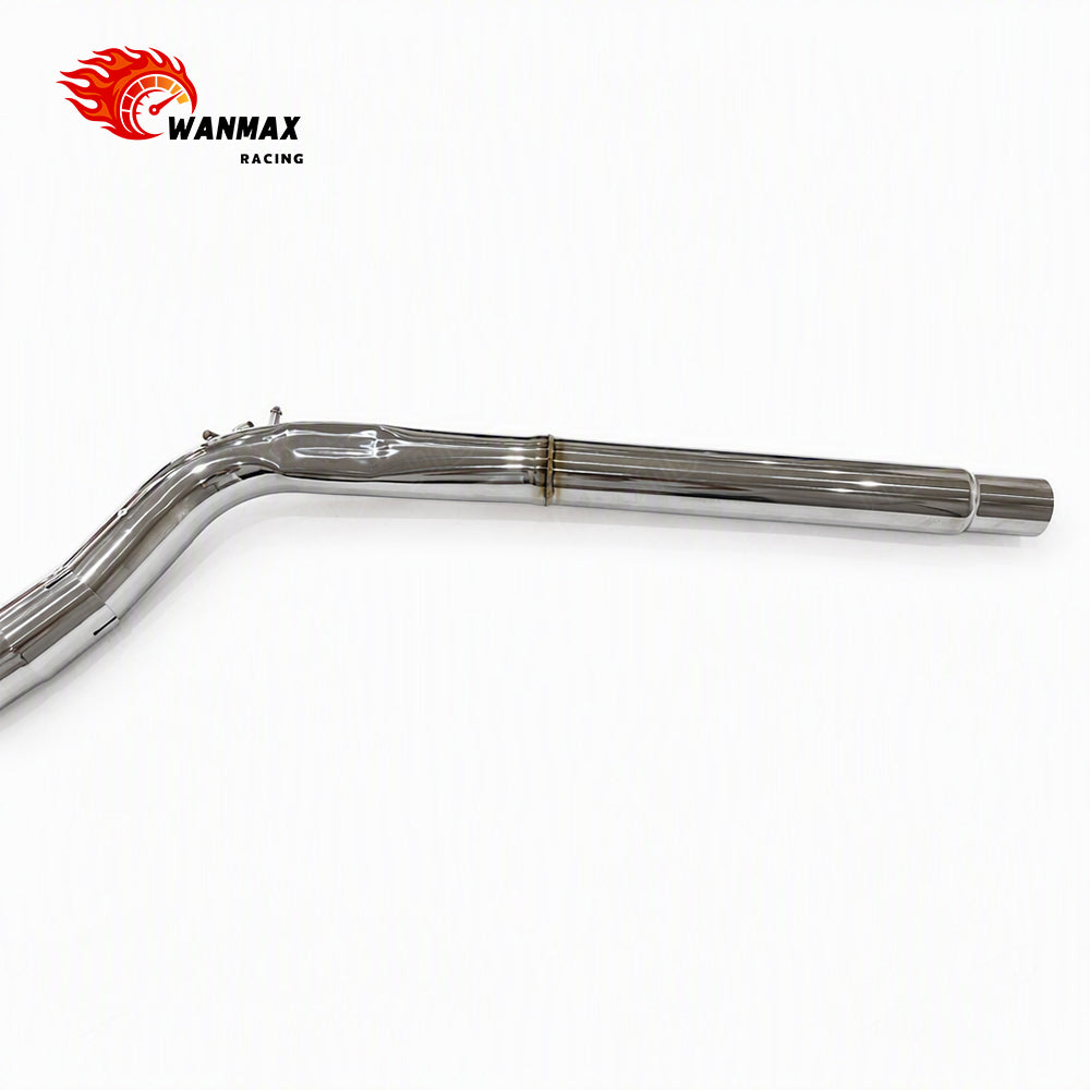 Premium Stainless Steel Catback Exhaust System for VW Golf MK8 MK8.5 GTI 2.0T 2021+ Straight-Through with Silver Tips