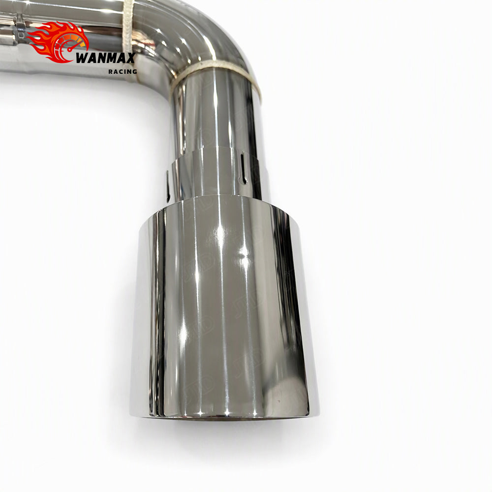 Premium Stainless Steel Catback Exhaust System for VW Golf MK8 MK8.5 GTI 2.0T 2021+ Straight-Through with Silver Tips