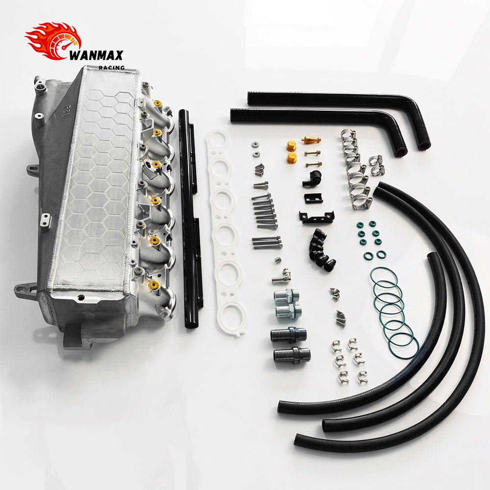 Semi-Cast Aluminum Integrated Water-To-Air Intercooler Intake Manifold with Fuel Rail for BMW Gen1 B58 3.0L Turbo F-Chassis M140i M240i 340i 440i