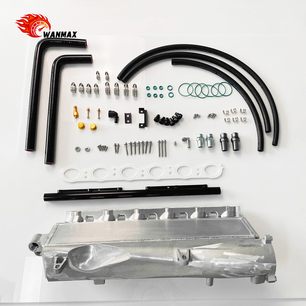 Semi-Cast Aluminum Integrated Water-To-Air Intercooler Intake Manifold with Fuel Rail for BMW Gen1 B58 3.0L Turbo F-Chassis M140i M240i 340i 440i
