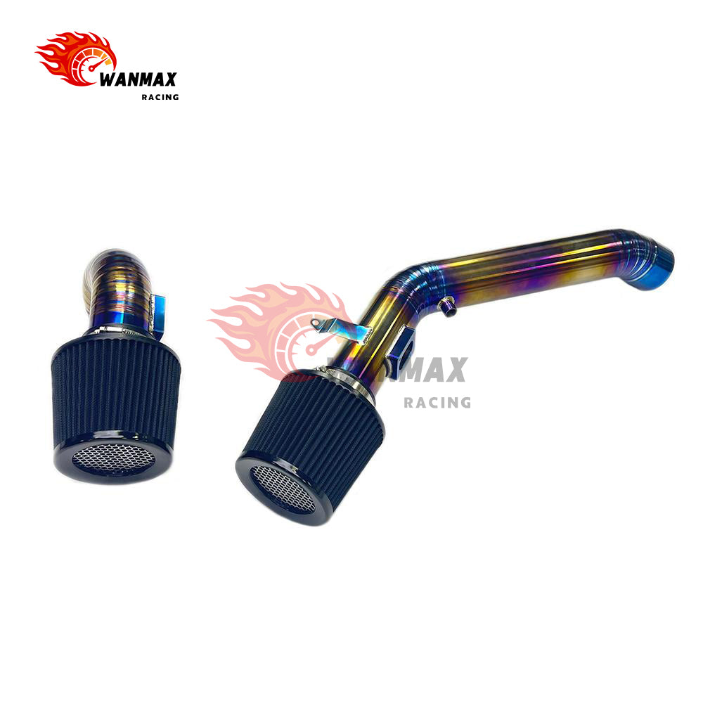 Top Mount Titanium Dual Air Intake System Kit with Twin Pipes for BMW F80 M3 F82 M4 F87 M2c S55 3.0T Engines