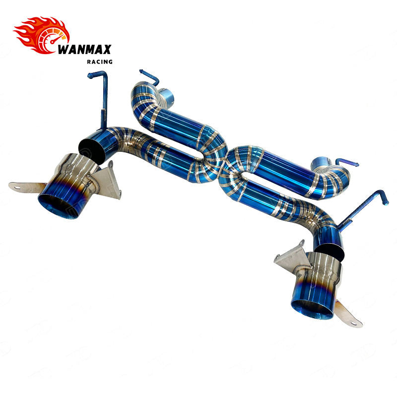 Non-Valved Straight Pipe Catback Exhaust for Ferrari 488 GTB Spider 3.9T Twin Turbo V8 Full Titanium