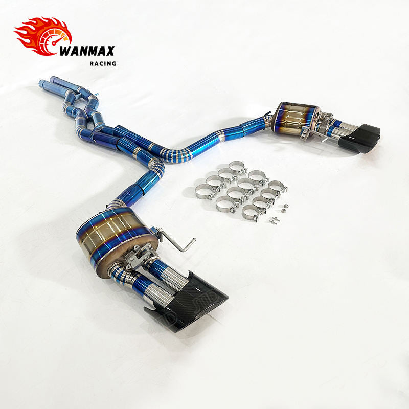 Titanium OEM Electronic Valved Catback Exhaust for 2019+ Audi C8 RS6 RS7 4.0T Twin Turbo V8 US Spec