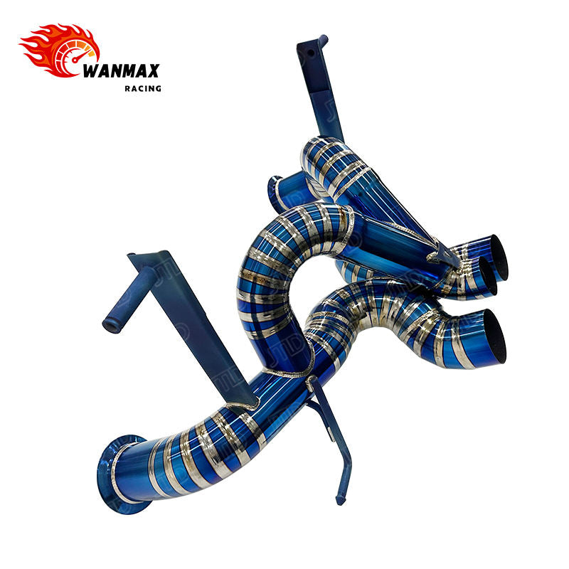 Titanium Non-Valved Straight Pipe Catback Exhaust for Lamborghini Aventador LP740 6.5L Naturally Aspirated V12