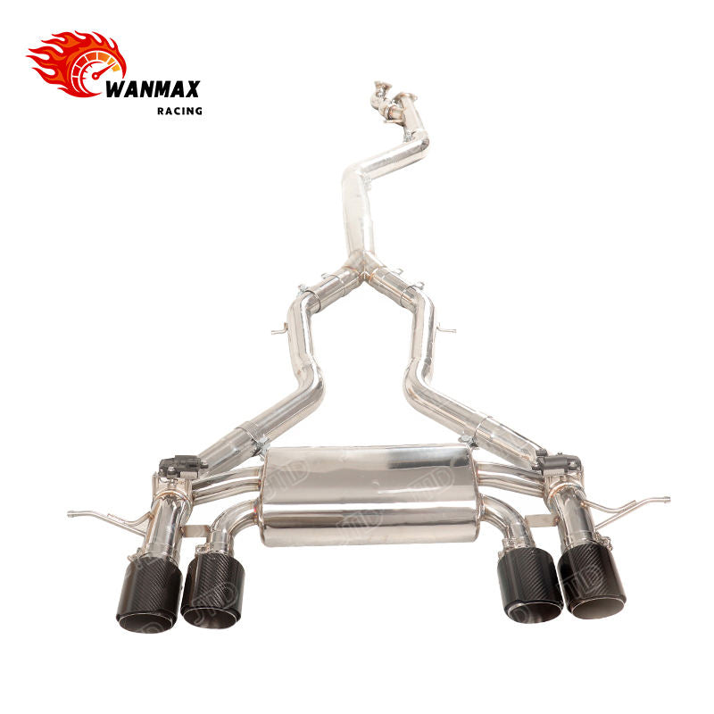 Valvetronic Stainless Steel Catback Exhaust System with Quad Carbon Tips for BMW M2 G87 S58 3.0L Twin Turbo
