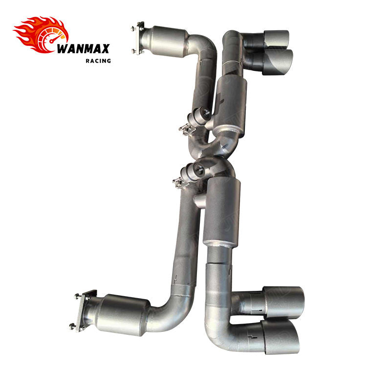 For Porsche 911 Carrera Lightweight Sandblasted Titanium Performance Exhaust Catback Upgrade Ti System
