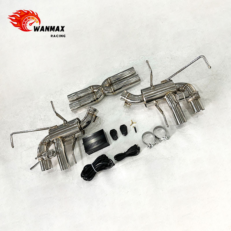 Mirror Polished Catback Exhaust for Ferrari 812 Superfast GTS 6.5L Naturally Aspirated V12 SS304 X-Pipe Muffler OEM Vacuum Valved