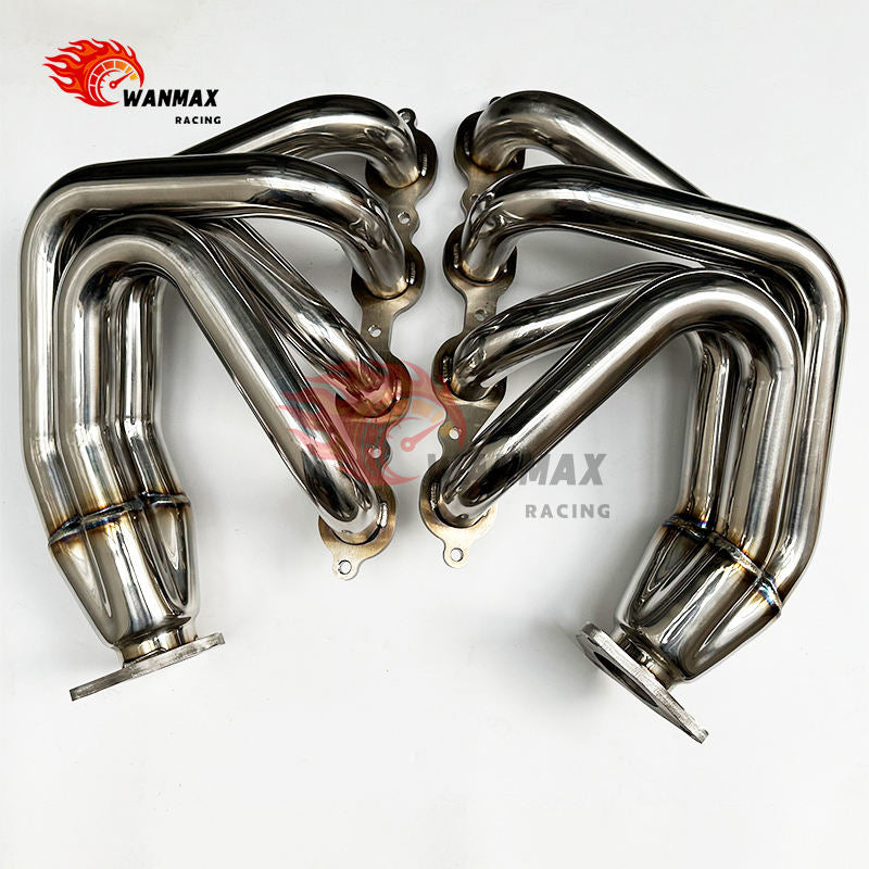 Mirror-Polished T304 Stainless Steel Equal-Length Header Pair for Chevy Corvette C8 6.2L V8