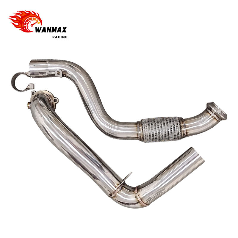 Performance 304 Stainless Steel Exhaust Downpipe with Flex Bellow for Mercedes-Benz CLA C117 CLA200 CLA250 1.6T 2.0T