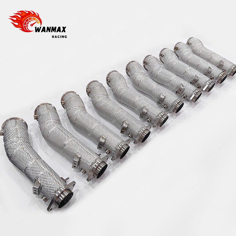 High Flow Downpipe for BMW G80 M3 G82 M4 with Heat Shield Stainless Steel S58 Engine 2021+ Models Easy Installation