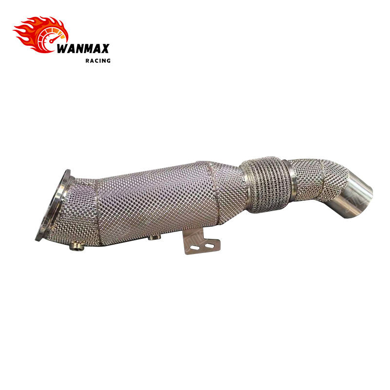 Premium Quality Exhaust Downpipe for BMW B58 Gen1 3.0L Inline Six Turbo Flex Bellows With Heat Shield