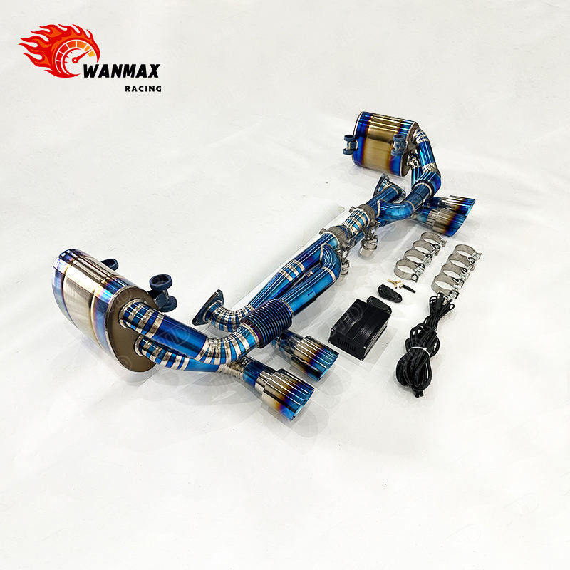 Titanium Exhaust System for Porsche 991.1, Vacuum Valve Controlled, Lightweight Upgrade, In Stock Fast Shipping