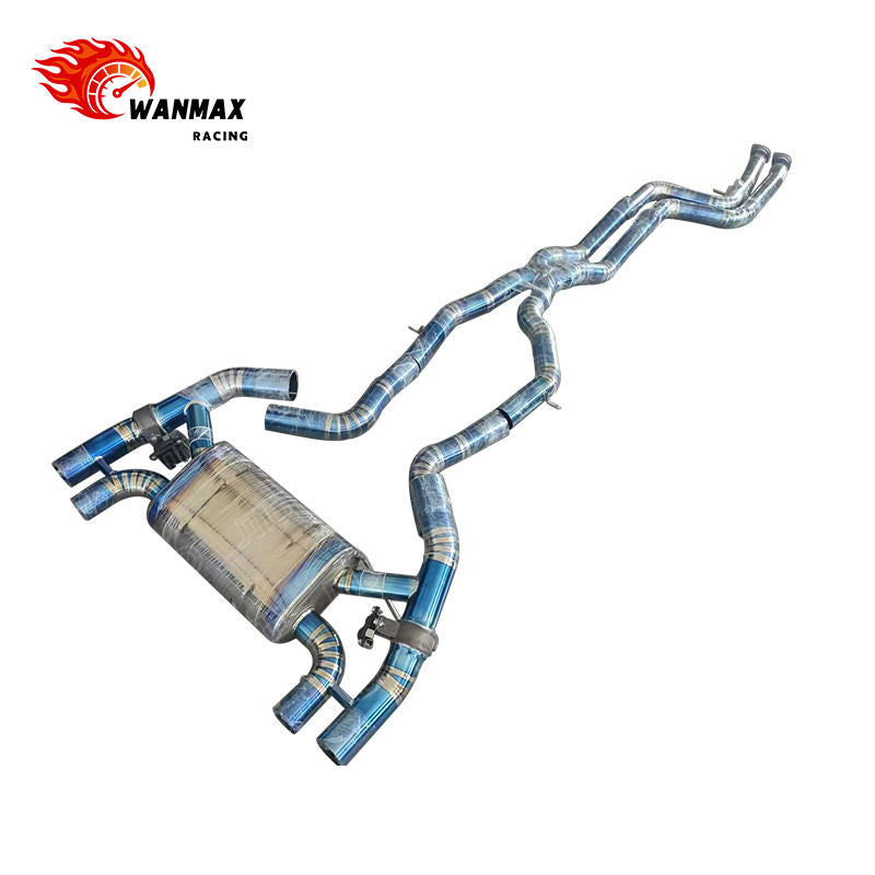 Valvetronic Blue Titanium Catback Exhaust System for BMW M2 Competition F87 S55 3.0L Twin Turbo
