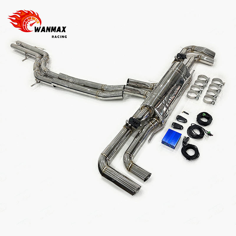 Mirror Polished SS304 Electronic Valved Catback Exhaust for Audi RSQ8 4.0T Twin Turbo V8 Performance SUV