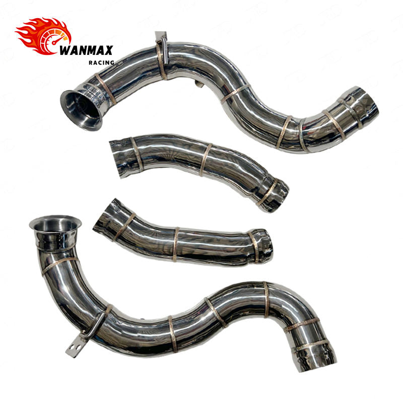Performance 304 Stainless Steel Catless Exhaust Downpipe Kit for Mercedes-Benz W205 C63 C63S AMG M177 4.0T V8 2015-2021