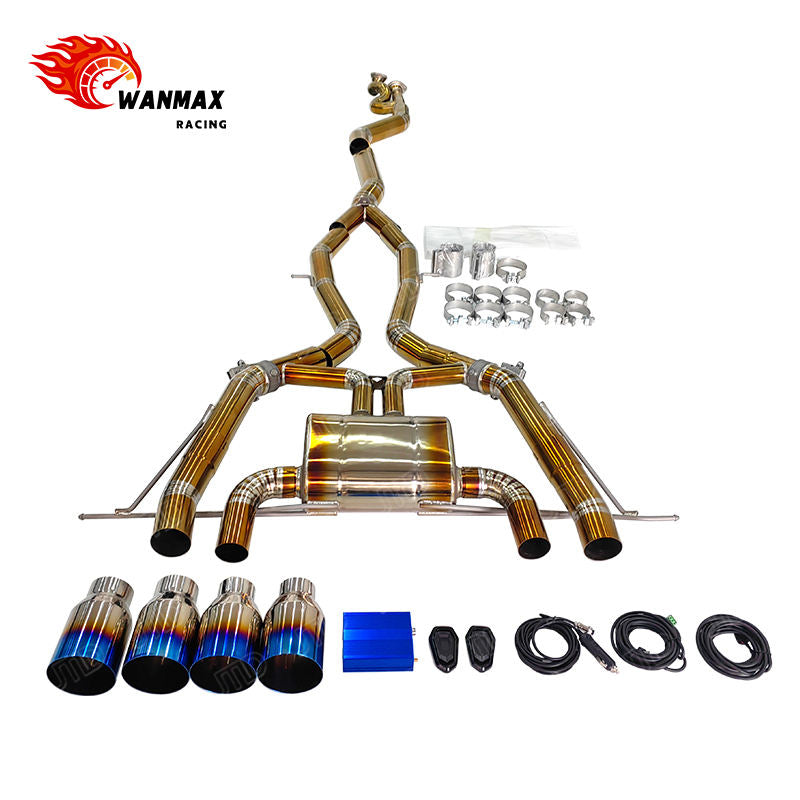 Valvetronic Burnt Blue Tip Titanium Catback Exhaust System for BMW G80 M3 G82 M4 S58 3.0L Twin Turbo