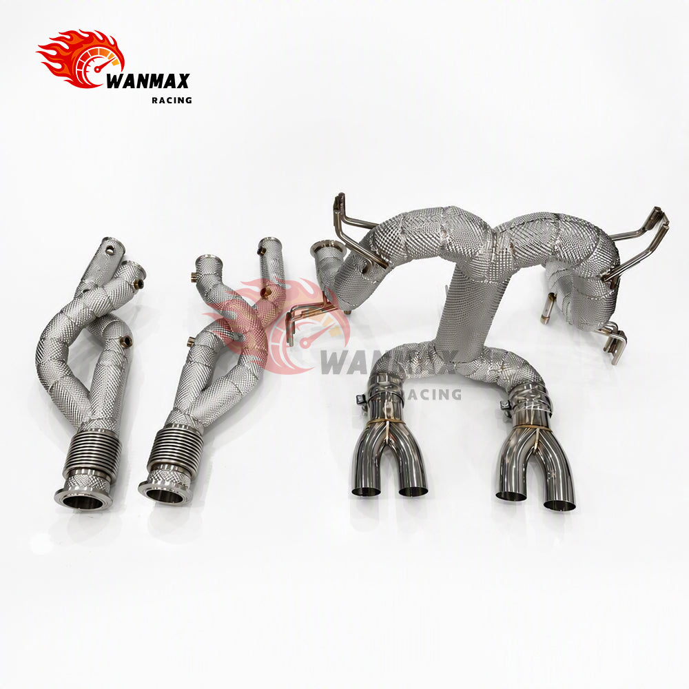 High Performance Downpipe and Catback Exhaust System Kit for Lamborghini Revuelto 6.5L V12 Models Full Heat Shielded