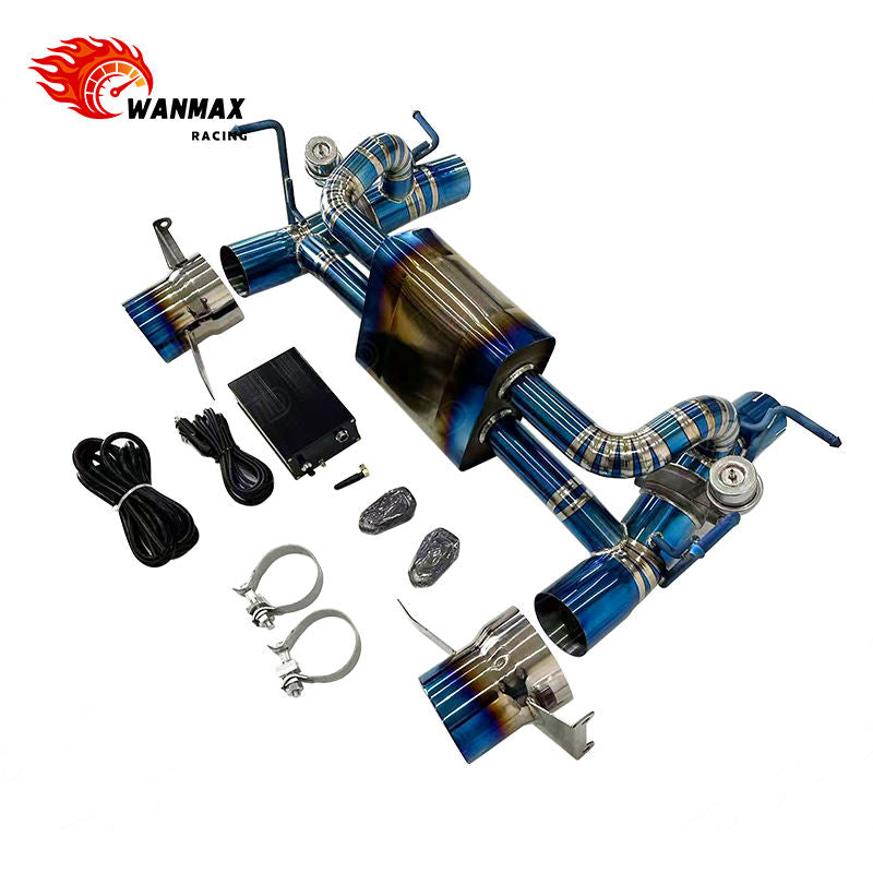 Titanium OEM Vacuum Valved Catback Exhaust with Muffler for Ferrari 488 GTB Spider 3.9T Twin Turbo V8