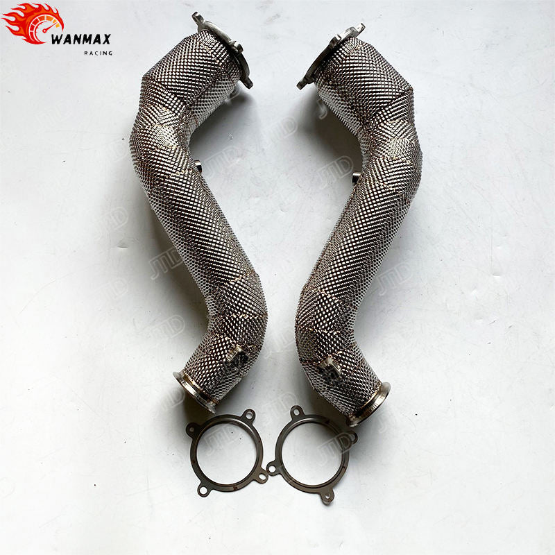 Heat Shielded 304 Stainless Steel High-Flow Exhaust Downpipe for McLaren 720S 4.0T V8 2018+