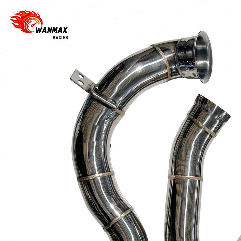 Performance 304 Stainless Steel Catless Exhaust Downpipe Kit for Mercedes-Benz W205 C63 C63S AMG M177 4.0T V8 2015-2021
