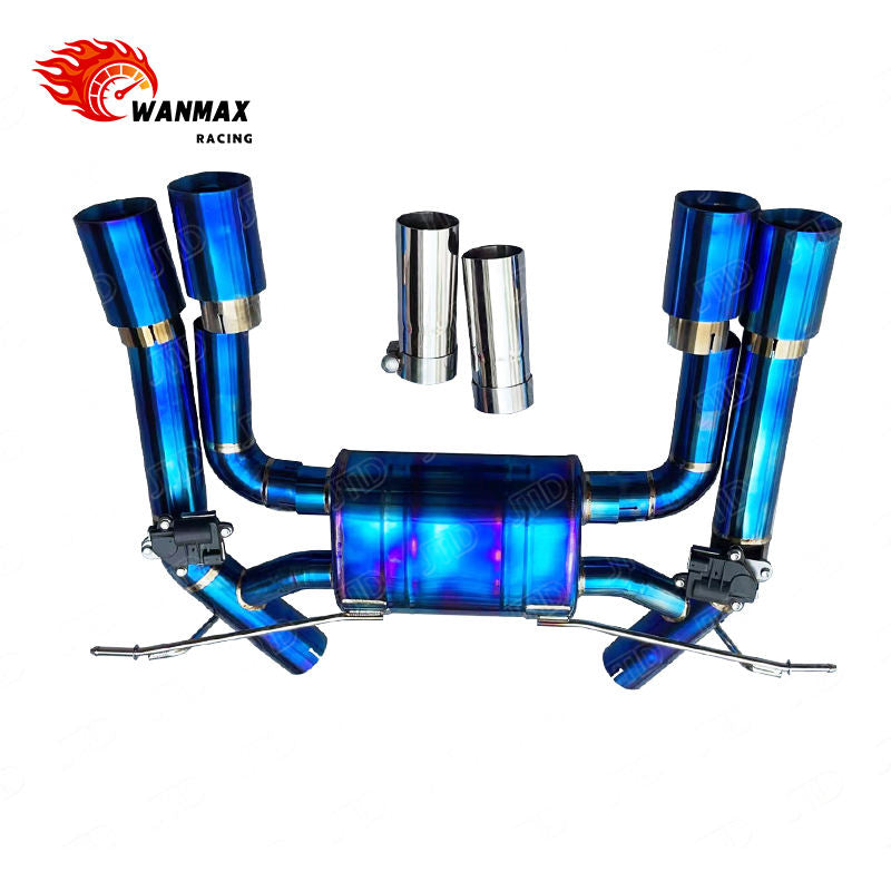 Burnt Blue Full Titanium Dual Valved Axle Back Exhaust for BMW F80 M3 F82 F83 M4 S55 3.0L Twin Turbo 2014-2020