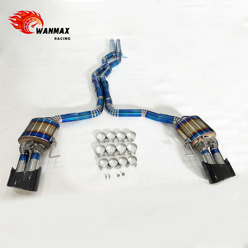 Titanium OEM Electronic Valved Catback Exhaust for 2019+ Audi C8 RS6 RS7 4.0T Twin Turbo V8 US Spec