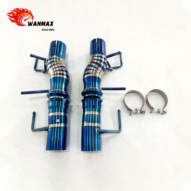 Burnt Blue Lightweight Titanium Rear Exhaust Mid Pipe for Ferrari SF90 Stradale 4.0T V8 Hybrid