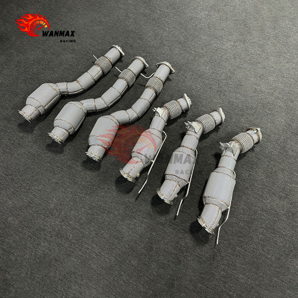 200 Cell Catted Exhaust Downpipe with Heat Shield for BMW X3M F97 X4M F98 S58 3.0T