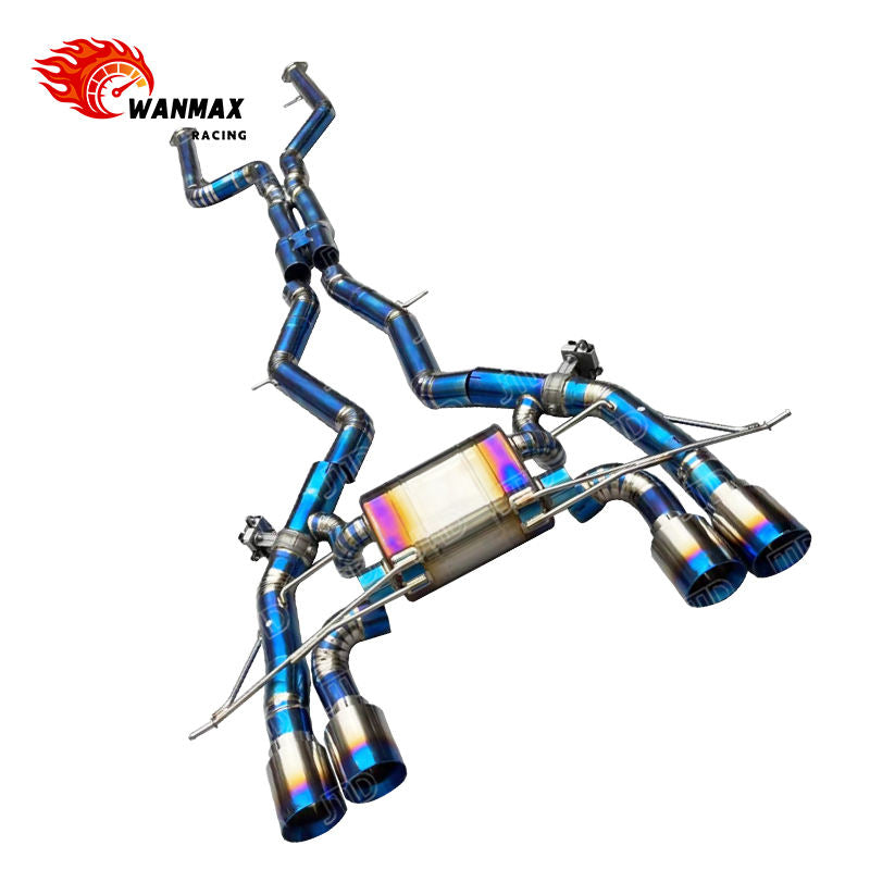 Titanium Valved Catback Exhaust System for BMW M2 G87 G80 M3 G82 M4 S58 3.0T 2021+ Car Performance Muffler Pipe with Quad Tips