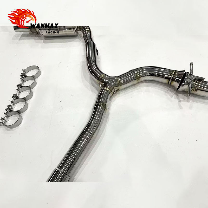 Mirror Polished SS304 Electronic Valved Catback Exhaust for 2015-2023 Mercedes-Benz W205 C43 AMG 3.0T Twin Turbo V6
