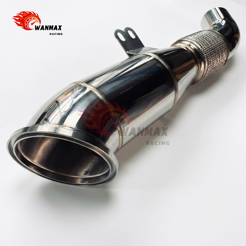 4.5 Inch 114mm B58 Gen1 Racing Downpipe for BMW F20 F30 F32 G30 140i 340i 440i 540i SS304 Exhaust Pipe
