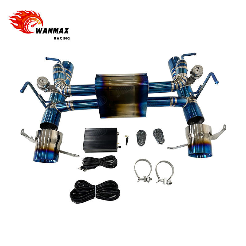 Titanium OEM Vacuum Valved Catback Exhaust with Muffler for Ferrari 488 GTB Spider 3.9T Twin Turbo V8