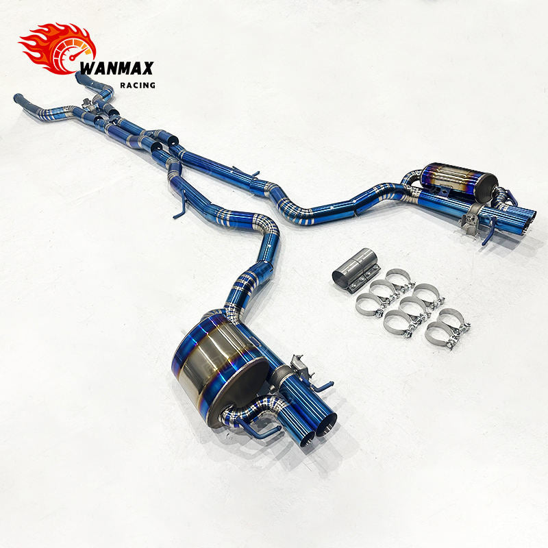 Full Titanium Y-Pipe OEM Triple Vacuum Valved Catback Exhaust for Mercedes E63 AMG W213 2016-2023 4.0T Twin Turbo V8