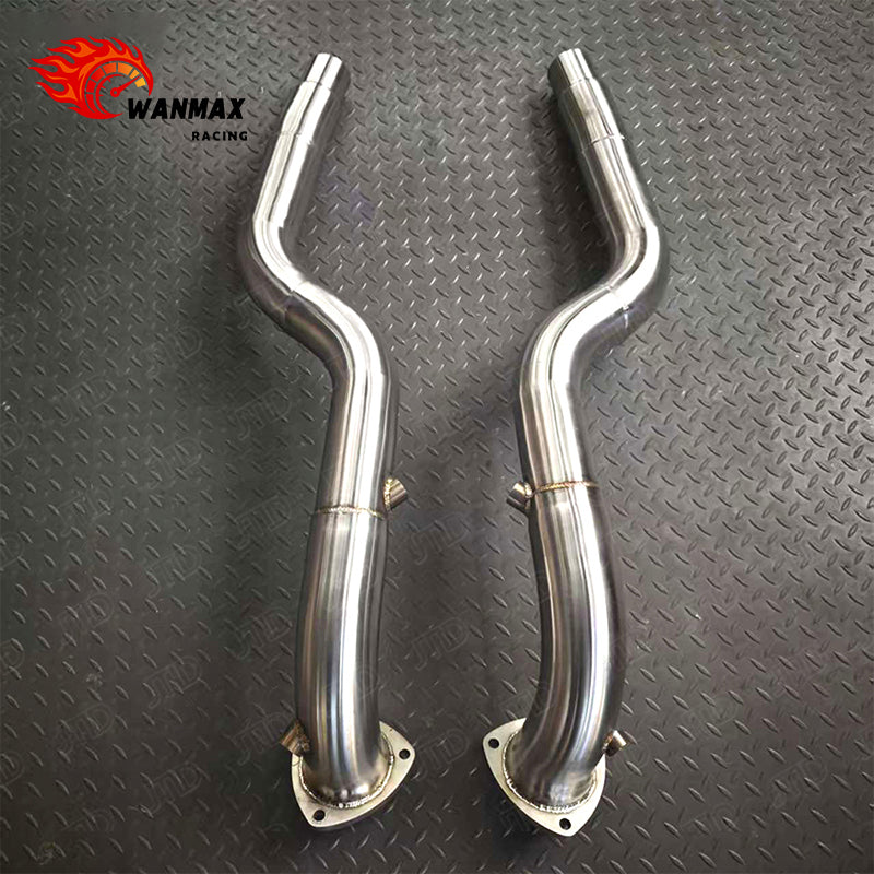 High-Performance Stainless Steel Exhaust Downpipe for Maserati GranTurismo MC Stradale 4.7L V8 Valved Catback with Sport Quad Tips