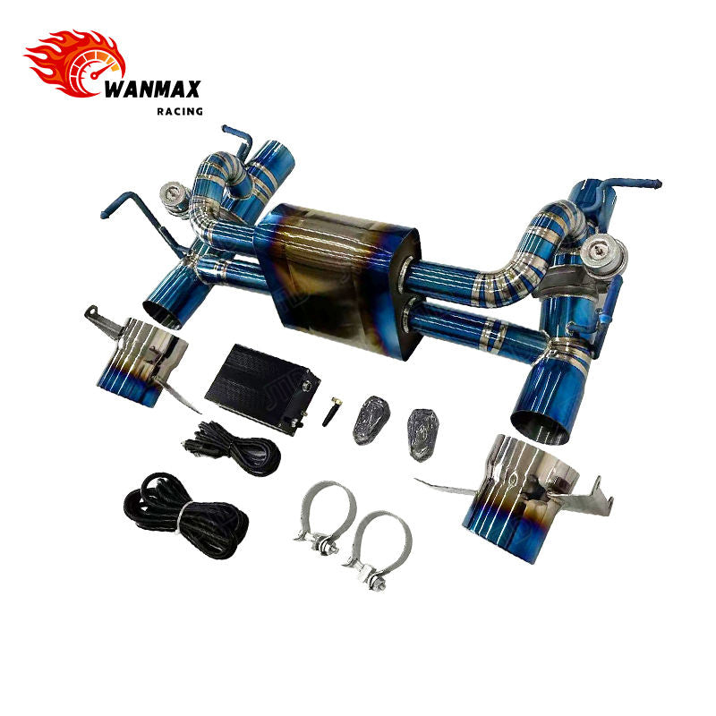 Titanium OEM Vacuum Valved Catback Exhaust with Muffler for Ferrari 488 GTB Spider 3.9T Twin Turbo V8