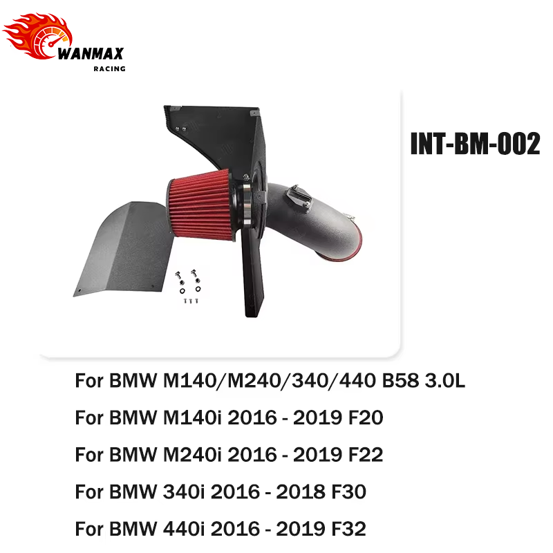 Performance Cold Air Intake System Kit with Heat Shield for BMW B58 3.0L Turbo M140i F20 M240i F22 340i F30 440i F32 F33 2016+