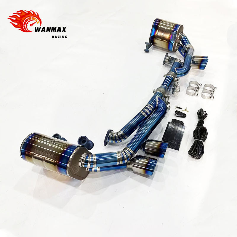 Full Titanium X-Pipe Vacuum Valved Catback Exhaust for Porsche 997.2 Carrera Naturally Aspirated Flat Six Fast Shipping