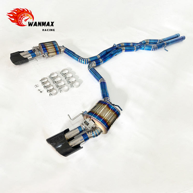 Titanium OEM Electronic Valved Catback Exhaust for 2019+ Audi C8 RS6 RS7 4.0T Twin Turbo V8 US Spec