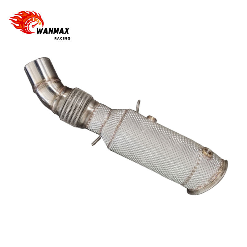 Heat Shield Wrapped SS304 Exhaust Downpipe for BMW F30 328i 328xi N20 2.0T
