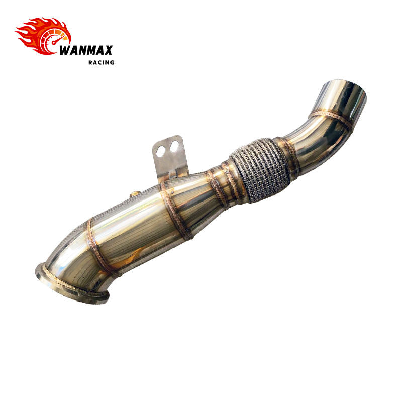 Mirror-Polished SS304 High-Flow Downpipe for BMW M340i G20/Z4 G29/Toyota Supra A90 B58 3.0L Turbo