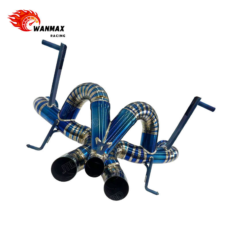 Titanium Non-Valved Straight Pipe Catback Exhaust for Lamborghini Aventador LP740 6.5L Naturally Aspirated V12