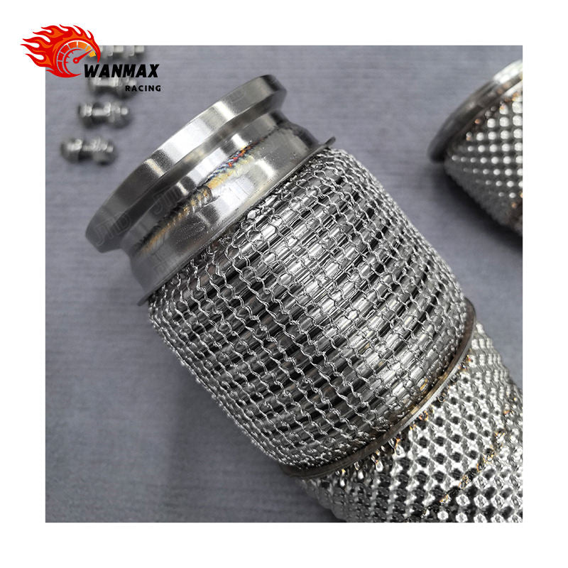 Heat Shielded 304 Stainless Steel High-Flow Exhaust Downpipe for BMW X5M F95 X6M F96 S63 4.4L V8 Twin Turbo
