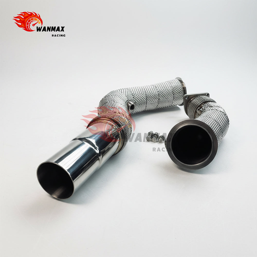 Heat Shield Wrapped SS304 Turbo Downpipe for BMW F80 M3 F82 F83 M4 F87 M2 Competition S55 3.0T 2014-2020
