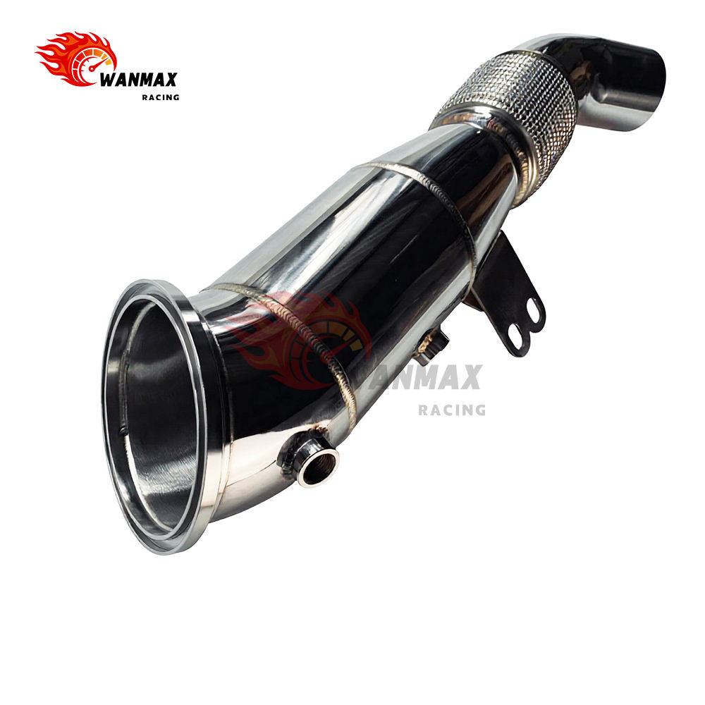 4.5 Inch 114mm B58 Gen1 Racing Downpipe for BMW F20 F30 F32 G30 140i 340i 440i 540i SS304 Exhaust Pipe