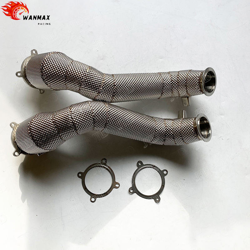 Heat Shielded 304 Stainless Steel High-Flow Exhaust Downpipe for McLaren 720S 4.0T V8 2018+