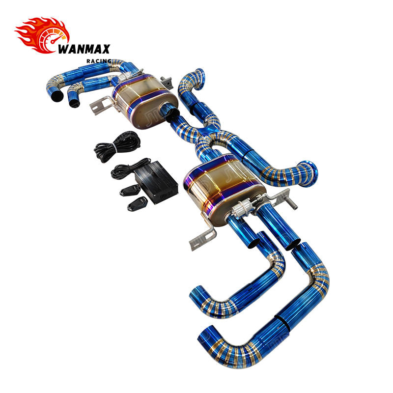 Full Titanium X-Pipe Vacuum Valved Catback Exhaust for 2017-2019 Audi Gen 2 R8 V10 5.2L Naturally Aspirated Supercar